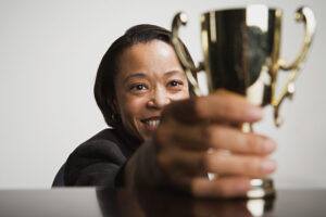 black woman lawyer trophy