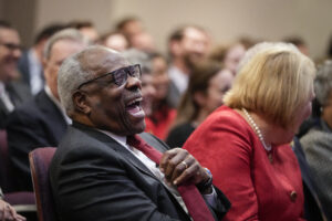 Justice Thomas Attends Forum On His 30 Year Supreme Court Legacy